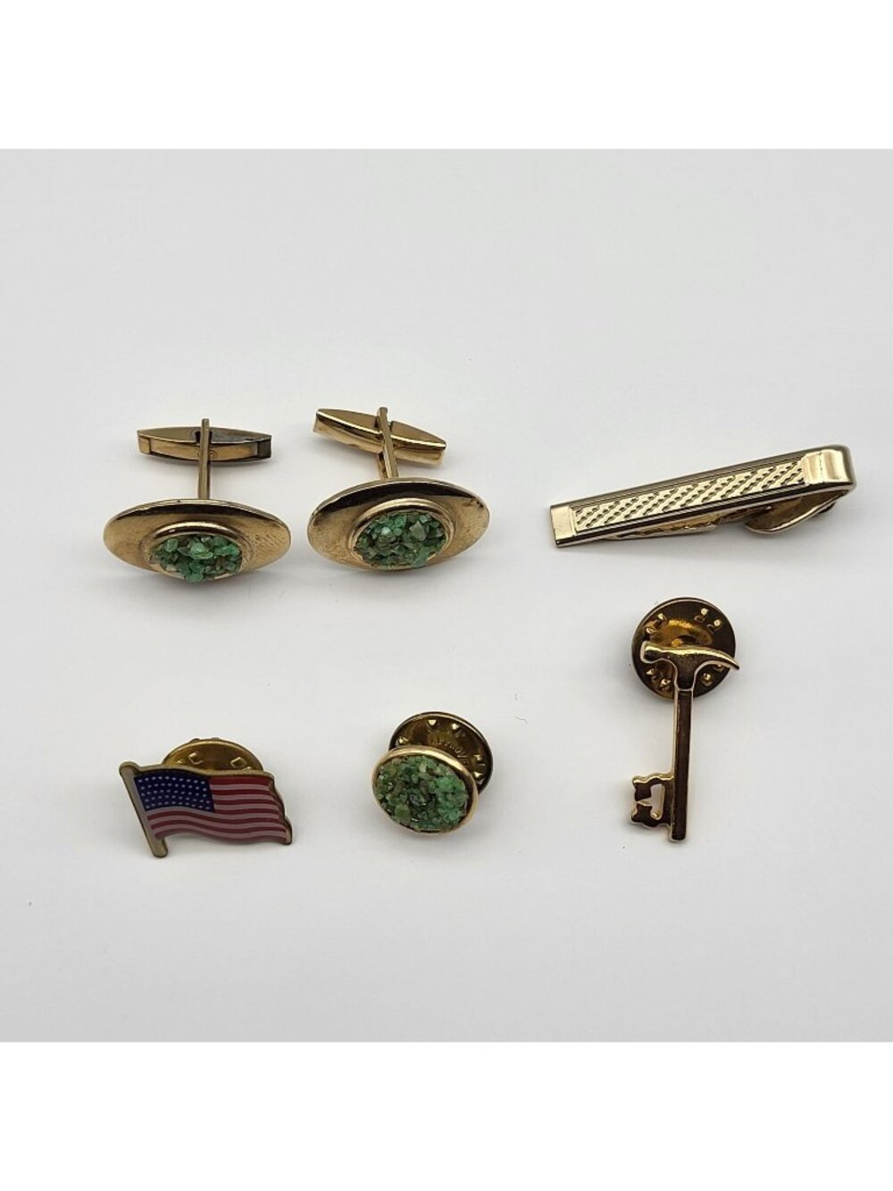 Vintage Mens jewelry lot Tie Tack Cufflinks Estate Jewelry Dapper preppy